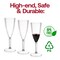 Clear Stripe Round Disposable Plastic Champagne Flutes - 8 oz. (48 Glasses)